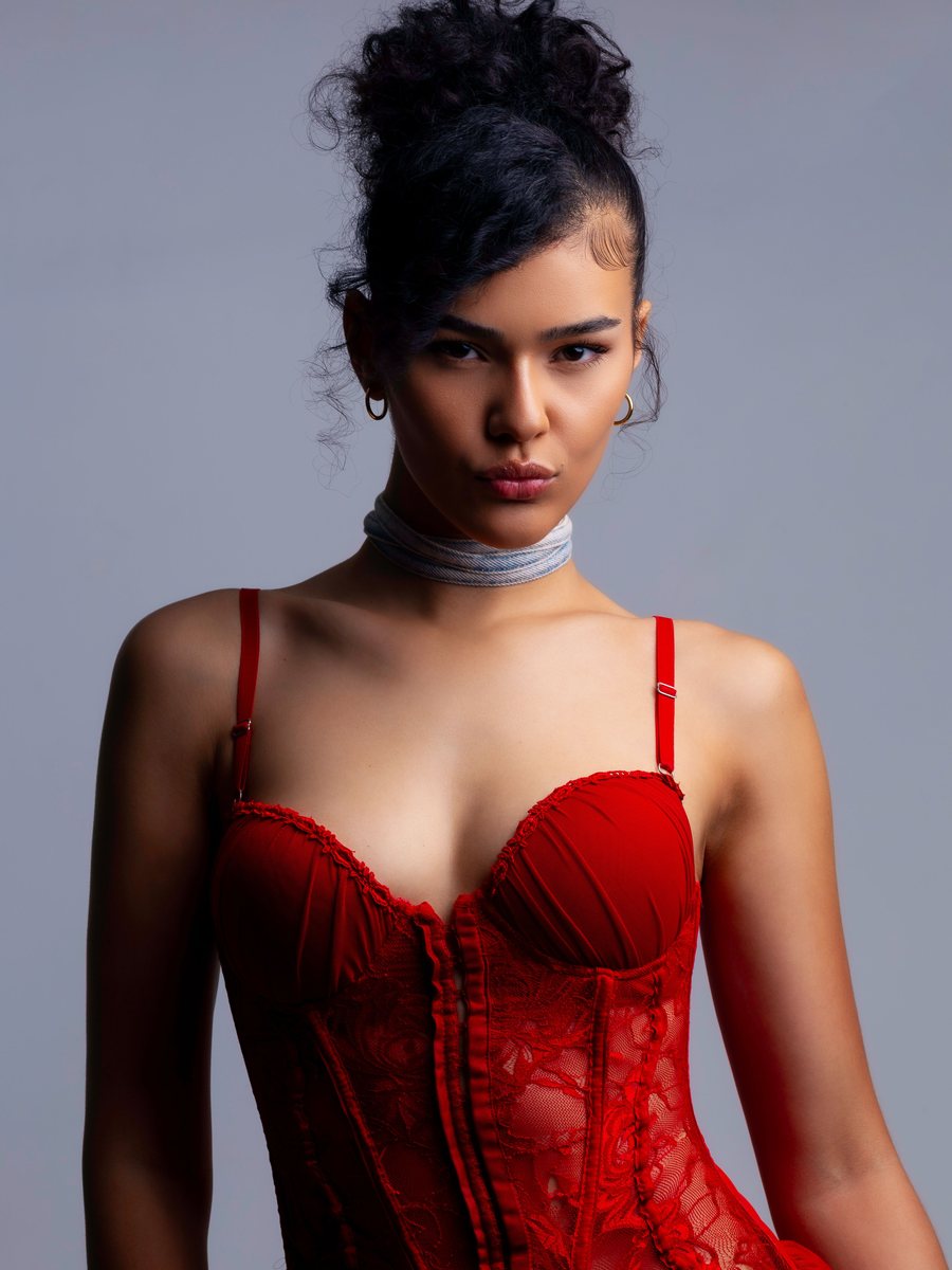 Corset Cetim Vermelho