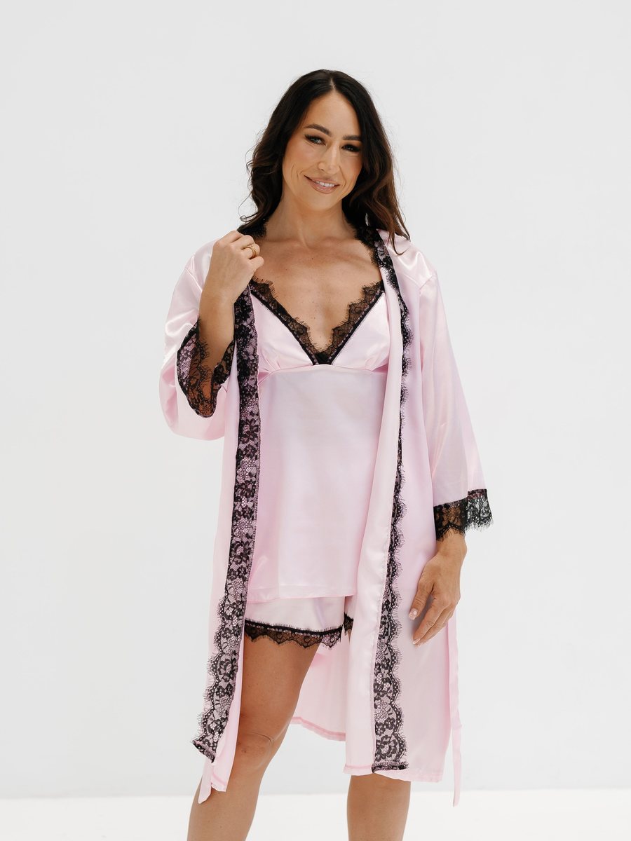 Robe Cetim Rosa